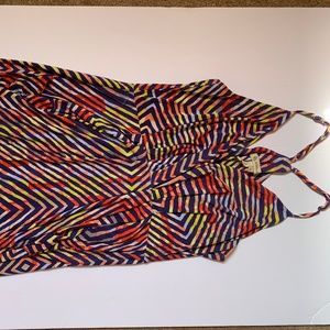 BCBGeneration Multi colored drape dress w pockets